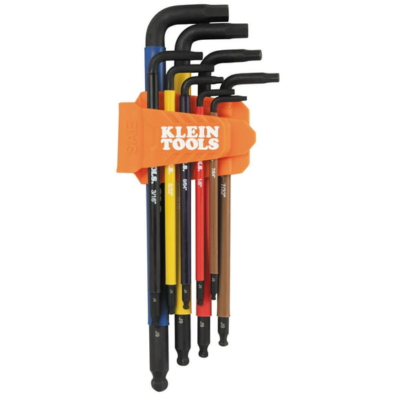 Klein Tools Color-Coded Sae Hex Key Set 9Pc
