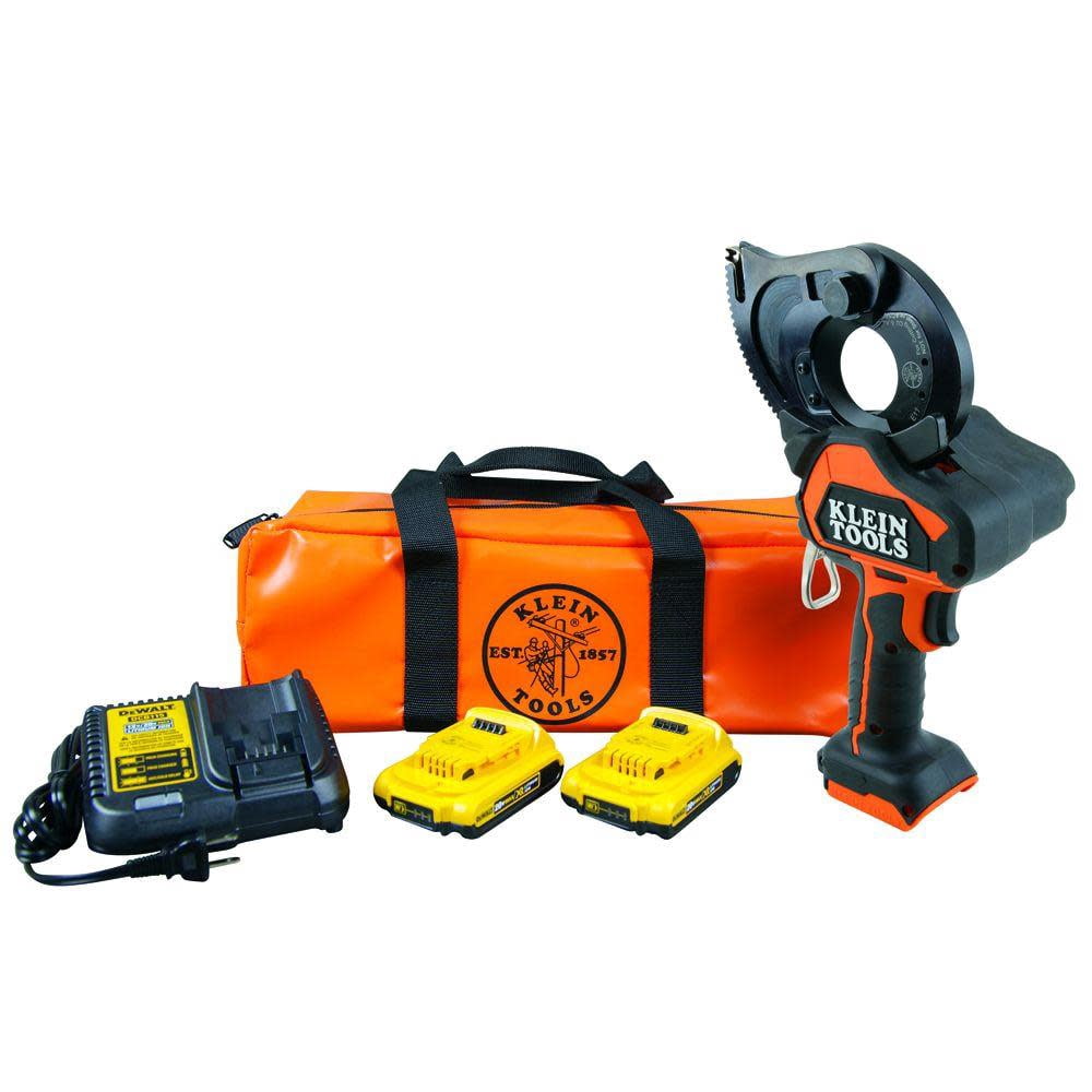 Klein Tools Battery-Operated Cu/al Closed-Jaw Cable Cutter 2 Ah