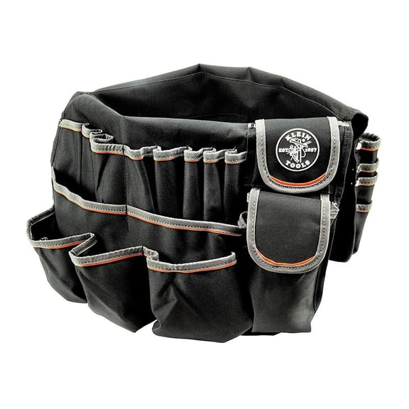 Tradesman Pro 45-Pocket Bucket Bag - Black/Gray/Orange