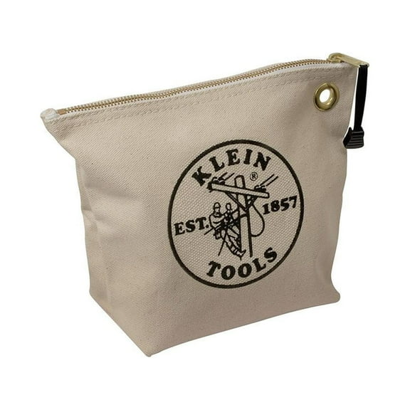 Klein Tools Canvas Zipper Bag Consumables Nat