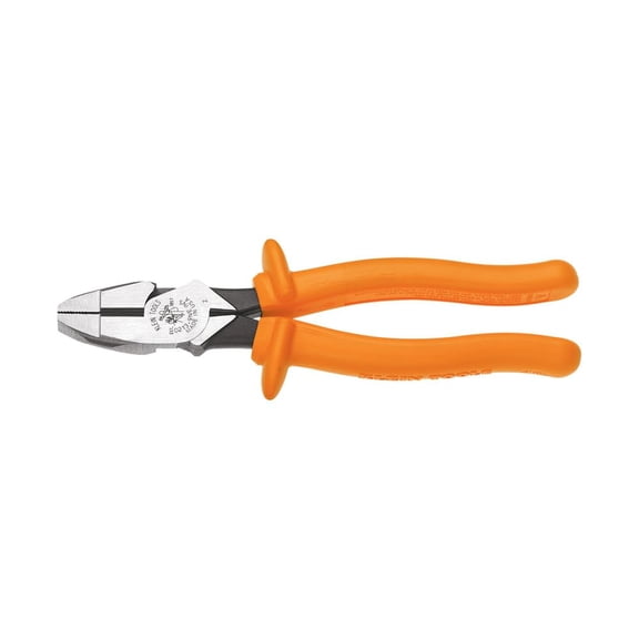 Klein Tools D20009NEINS Insulated Lineman's Pliers, Made in USA, with Dual Layer Insulation Exceeding tests and Flame and Impact Resistance, 9-Inch CA2