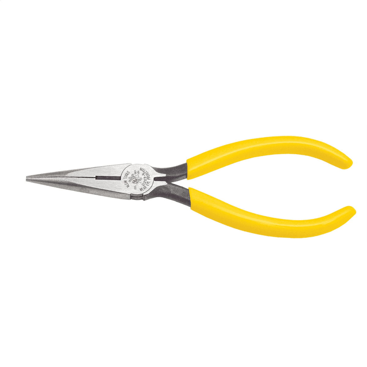 Klein Tools 6 Inch (152mm) Standard Long-Nose Pliers - Side-Cutting