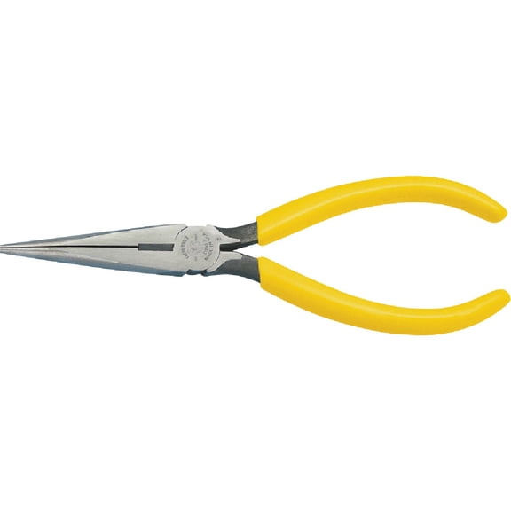 Klein Tools D203-7 Long Nose Side-Cutter Stripping Pliers, Induction Hardened and Heavier For Increased Cutting Power, 7-Inch