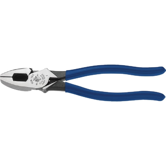 Klein Tools D213-9NETP Lineman's Fish Tape Pulling Pliers, Made in USA, High Leverage Design with Handle Tempering for comfort when Cutting, 9-Inch