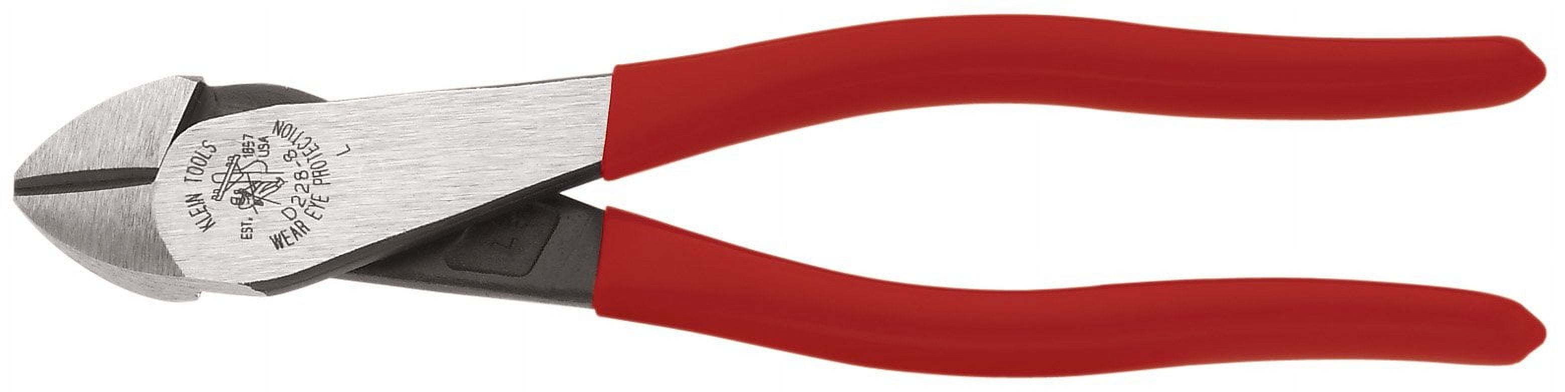 Klein Tools D248-8 Pliers, Made in USA, Diagonal Cutting Multi-Purpose Pliers with Angled Head, High-Leverage Design, and Short Jaw, 8-Inch