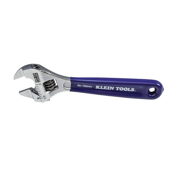 Klein Tools Slim-Jaw Adjustable Wrench 4In
