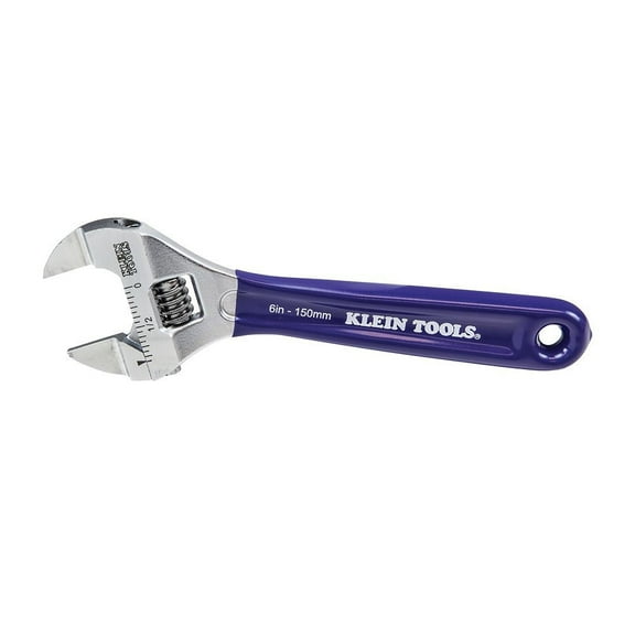 Klein Tools Slim-Jaw Adjustable Wrench 6In