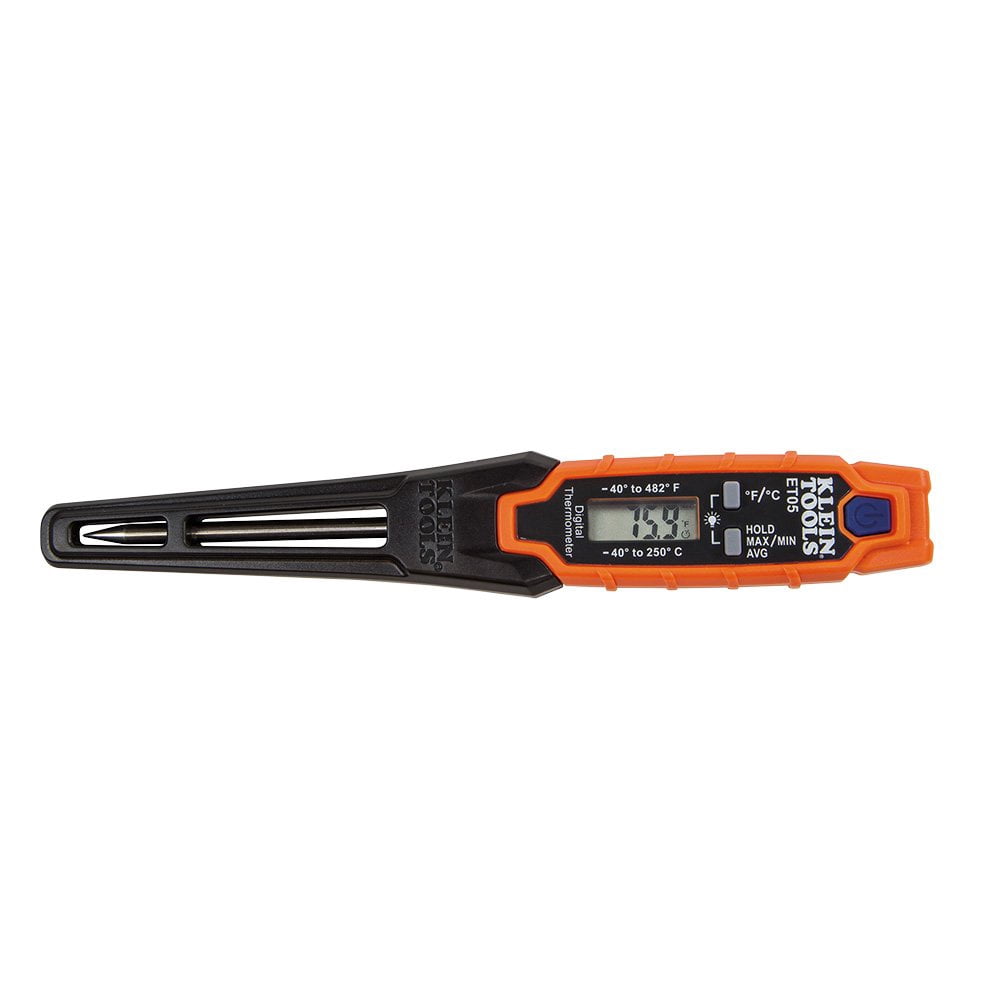 Klein Tools ET05 Digital Pocket Thermometer, HVAC Instant Read ...