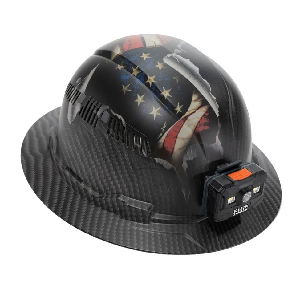 Klein Tools Freedom Series Karbn Pattern Hard Hat Vented Full Brim Class C