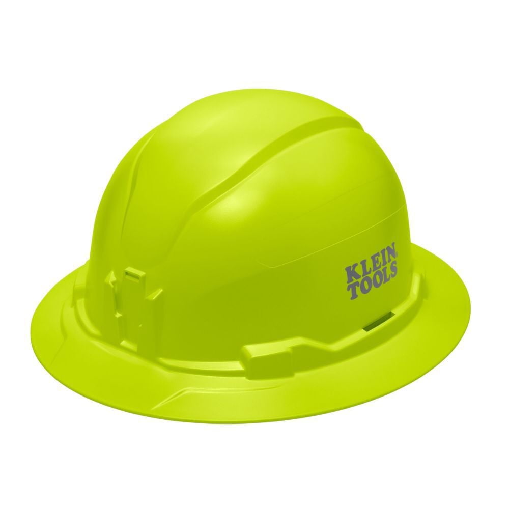 Klein Tools Full Brim Style Non-Vented Hard Hat Hi Vis Lime
