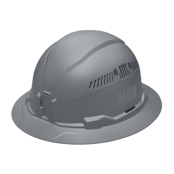 Klein Tools Full Brim Style Vented Hard Hat Gray
