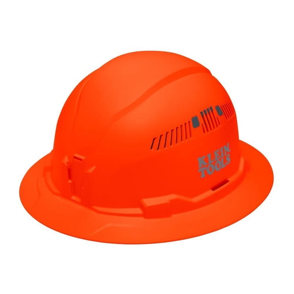 Klein Tools Full Brim Style Vented Hard Hat Hi Vis Orange