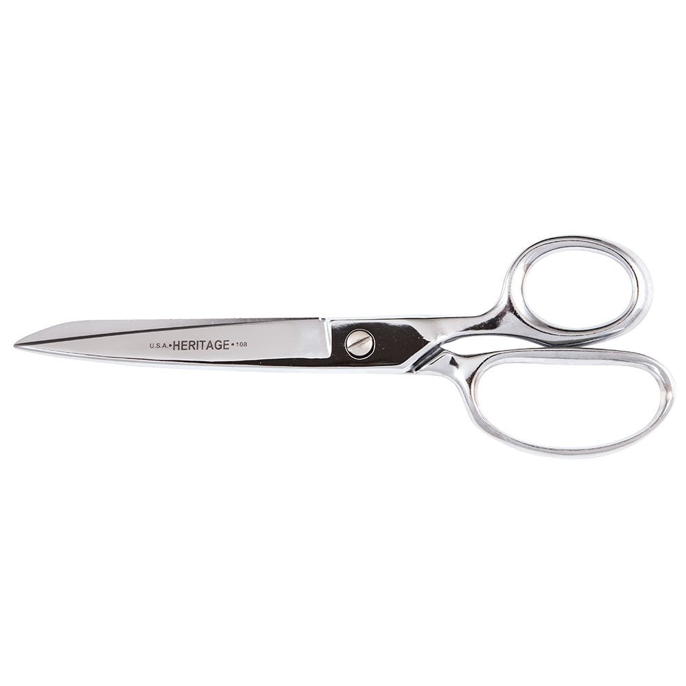 Klein Tools G108 Scissors, Made in USA, Straight Trimmer for Cutting Fine Fabrics to Heavier