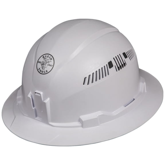 Klein Tools Hard Hat, Vented, Full Brim Style, 60401