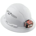 thumbnail image 1 of Klein Tools 60407 Hard Hat, Light, Vented Full Brim Style, Padded, Self-Wicking Odor-Resistant Sweatband, White, 1 of 10