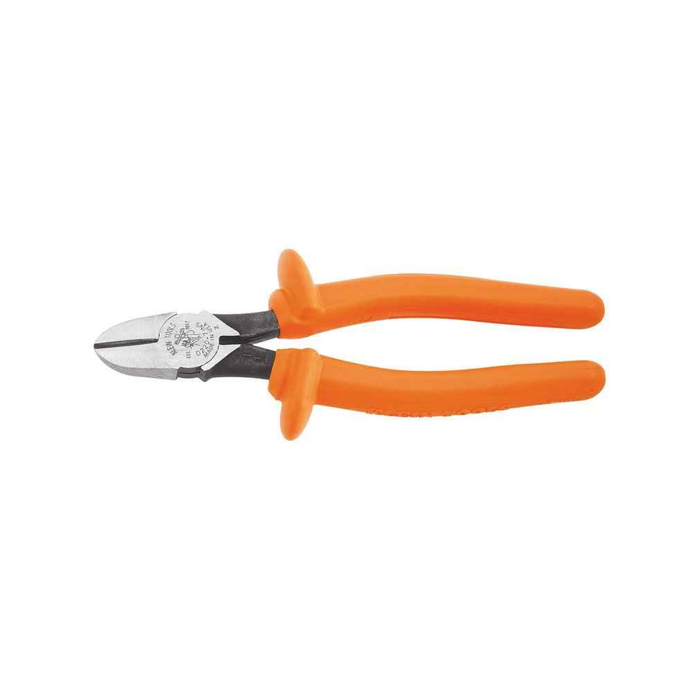 Klein Tools Heavy-Duty Diagonal Cutter Pliers, 7 11/16 in, Bevel, Insulated - 1 EA (409-D220-7-INS)