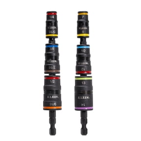 Klein Tools Impact-Rated Flip Socket Set Sae And Metric