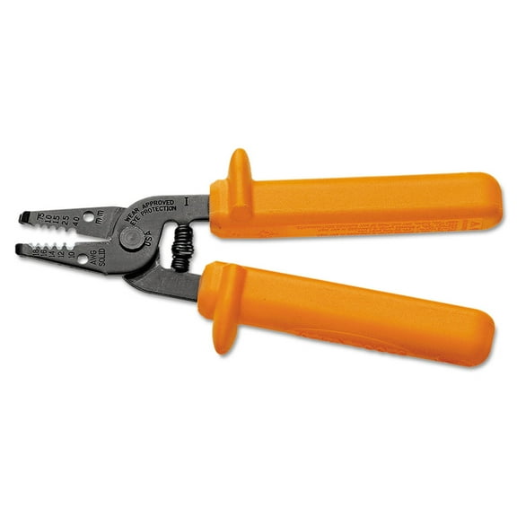Klein Tools Insulated Wire Strippers, 6 in, 10-18 AWG, Orange - 1 EA (409-11045-INS)