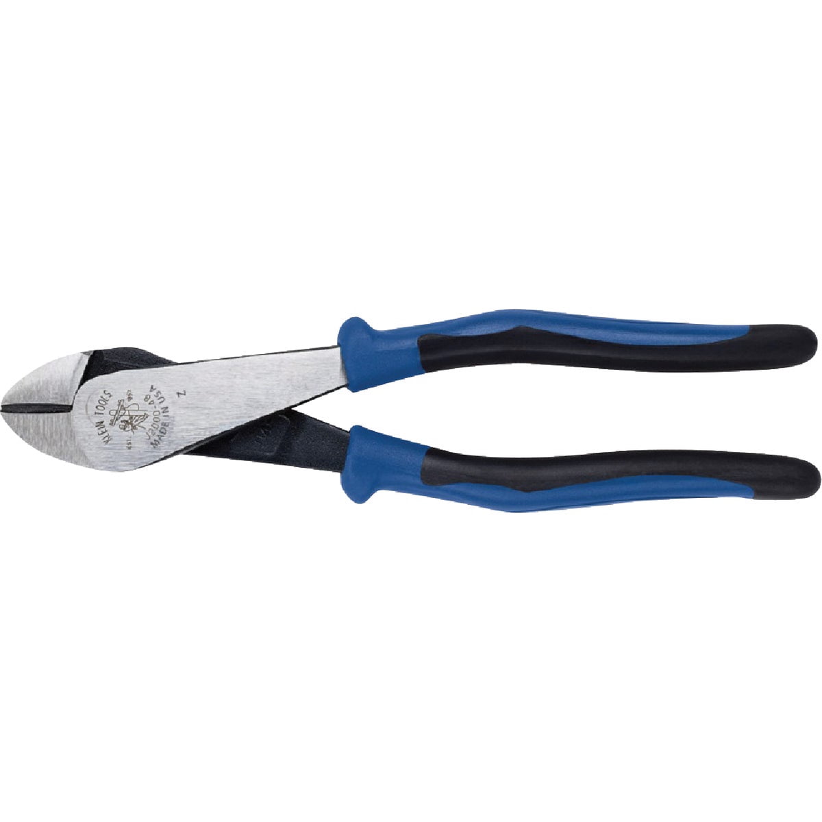 Klein Tools J2000-48 Diagonal Cutters, 8-Inch Heavy Duty Linesman Pliers with Angled Head, Cut ACSR, Screws, Nails, and Most Hardened Wire