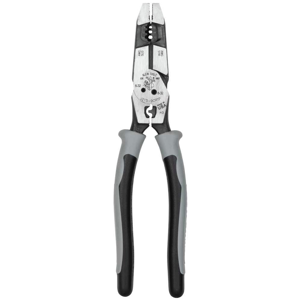 Klein Tools Pince à sertir/coupe, 9-3/4 pouces de longueur, bornes