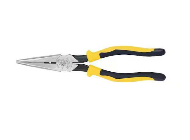 Klein Tools Journeyman 8-1/2 in. Heavy-Duty Long-Nose Side-Cutting Pliers with Skinning Hole