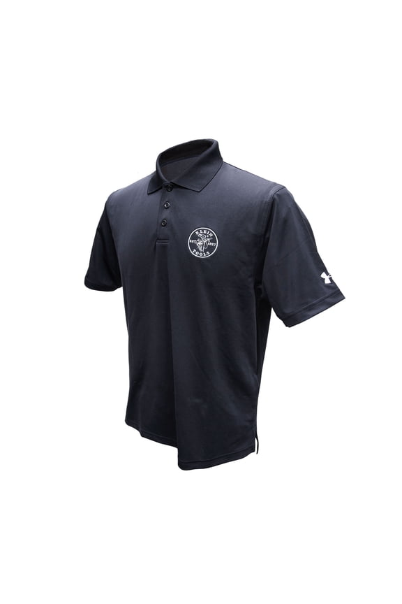 Klein Tools MBA00032-4 2X-Large Under Armour Mens Corp Black Polo Shirt
