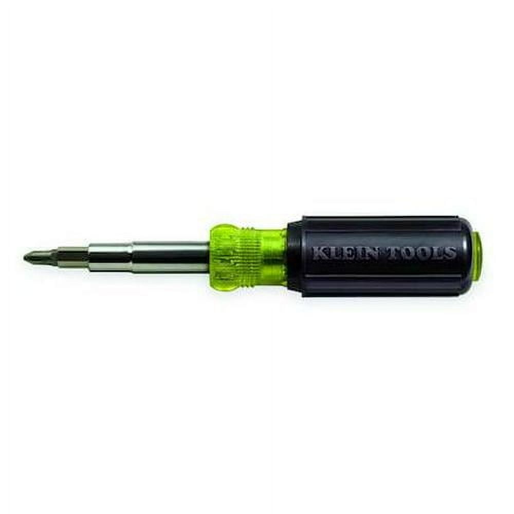 Klein Tools Multi-Bit Screwdriver / Nut Driver, 11-in-1, 8 Tips (Phillips, Slotted, Torx, Square), Cushion Grip