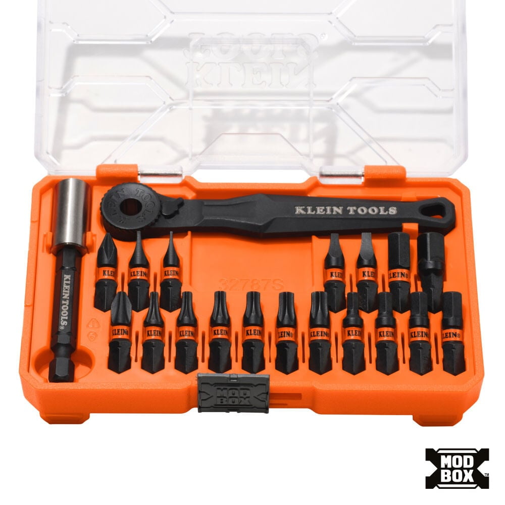 Klein Tools Proflex Micro Ratchet Impact-Rated Bit Set, 20 Pieces