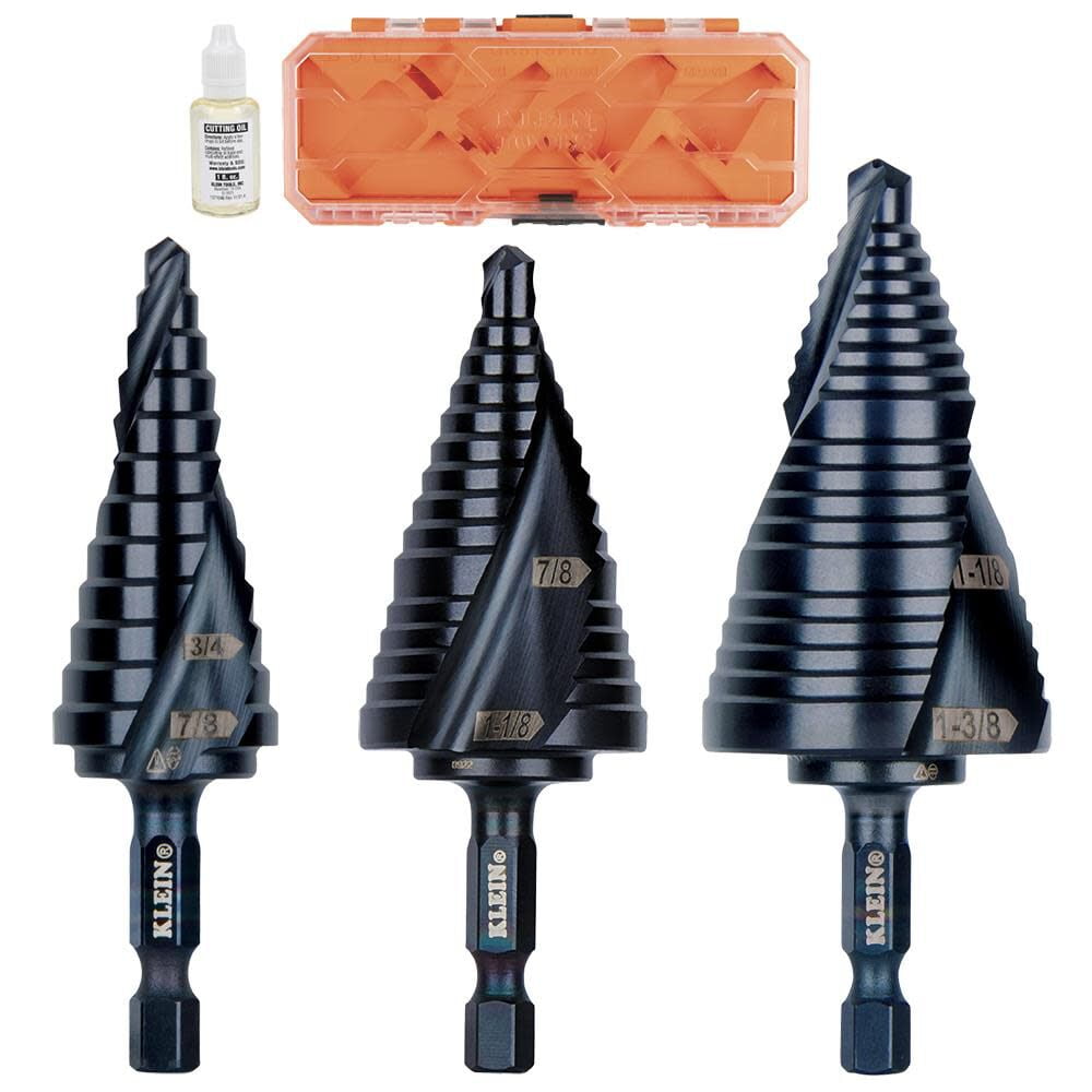 Klein Tools Quick Release Step Bit Set 3Pc - Walmart.com