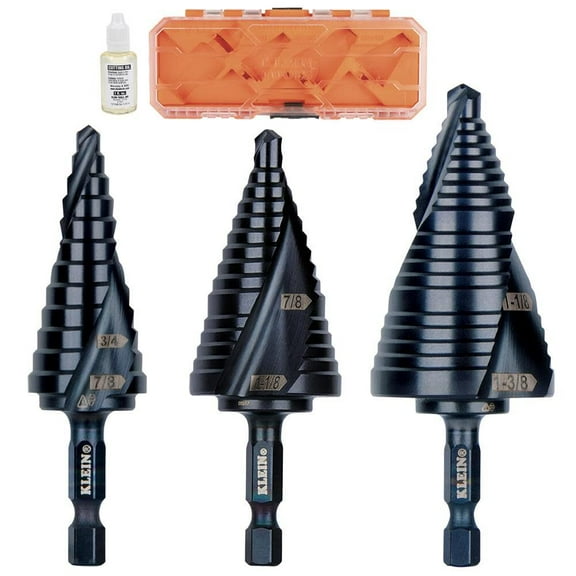 Klein Tools Quick Release Step Bit Set 3Pc