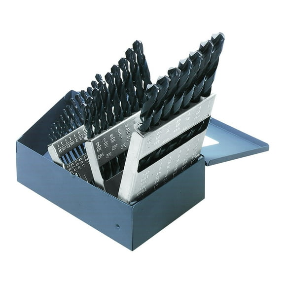 Klein Tools 53000 Industry Tested Regular-Point Drill Bit Set 29 Piece High Speed Steel Split Point 1/16"-1/2" GarageDoorProject | 100% OEM | US Vendor