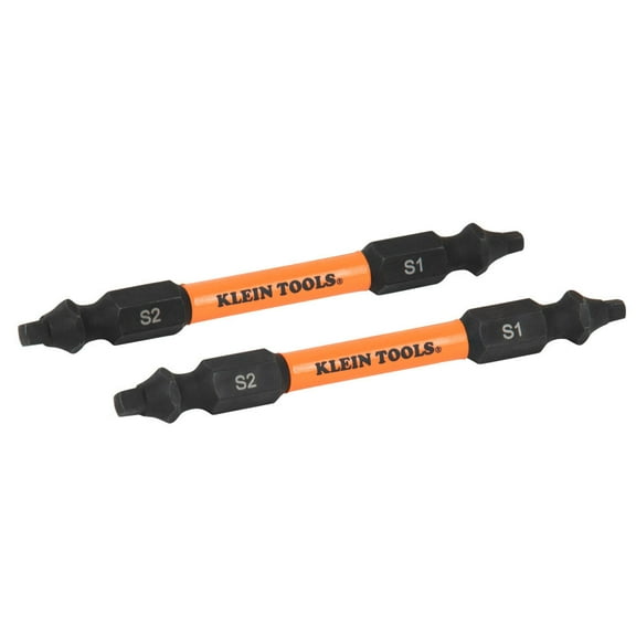 Klein Tools Replacement Bits, Proflex #1 Square And #2 Square, 2 Pieces