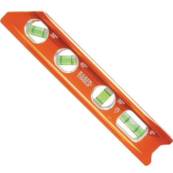 Klein Tools 935RB Torpedo Billet High-Visibility Level with Rare Earth Magnet and Tapered Nose