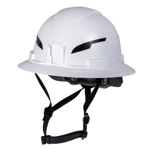 Klein Tools Class E Type 2 Hard Hat, Non-Vented Full Brim Style With Chin Strap White