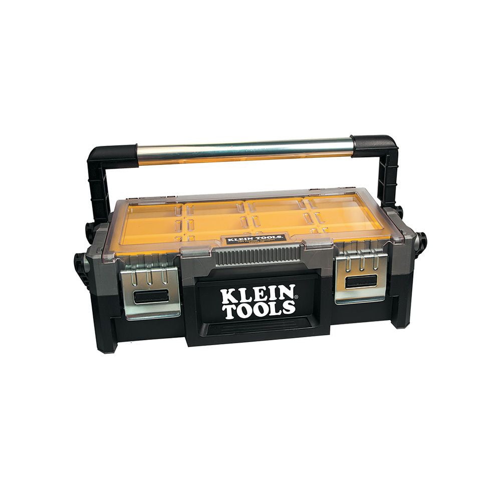 Heavy Duty Black and Yellow Plastic 18-Compartment Tool Case