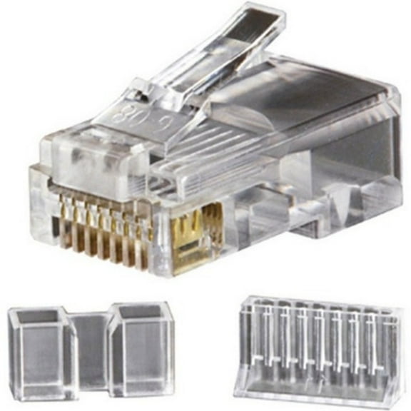 Klein Tools VDV826-603 Klein Tools Modular Data Plug - RJ45 - CAT6 (25-Pack) - 25 Pack - 1 x RJ-45 Male - Gold-plated Contacts - Clear