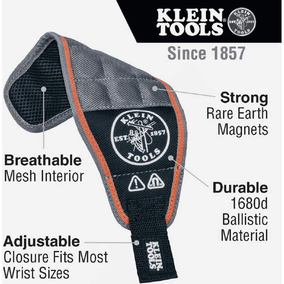 Klein Tradesman Pro Magnetic Wristband - Single Pack Residential Use, Standard Application