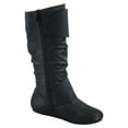 thumbnail image 1 of Klein Women's Adult Fashion Zipper Buckle Slouch Casual Flat Heel Mid Calf Round Toe Boots, 1 of 2