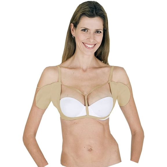 Kleinert's Women's Stay Rite, Stay Rite Garment With Seams, Short Sleeves Stay Rite Garment With Underarm Sweat Shields | Beige |