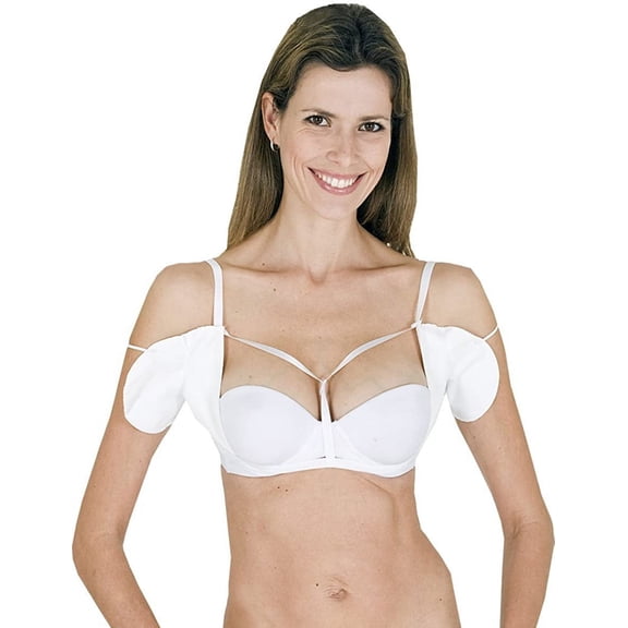 Kleinert's Women's Stay Rite, Stay Rite Garment With Seams, Short Sleeves Stay Rite Garment With Underarm Sweat Shields | White |