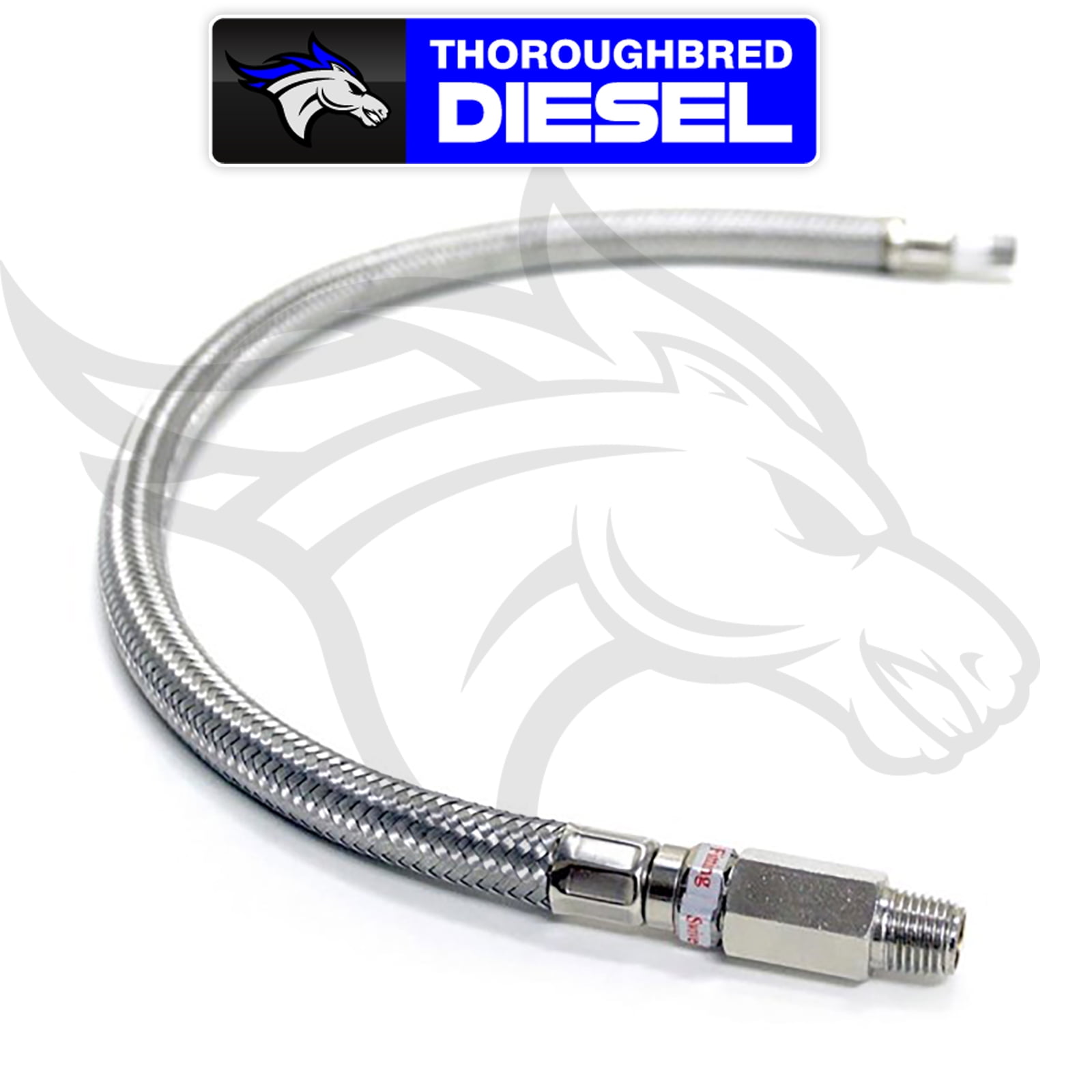 Kleinn Air Horns 30102 Steel Braided Leader Hose W/ Check Valve