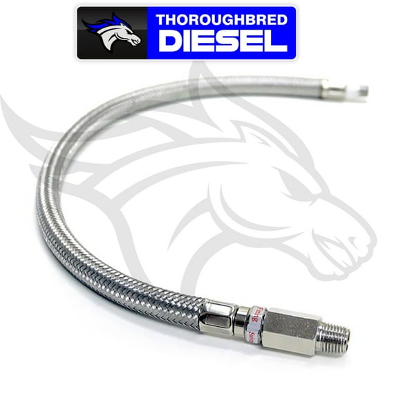 Kleinn Air Horns 30102 Steel Braided Leader Hose W/ Check Valve