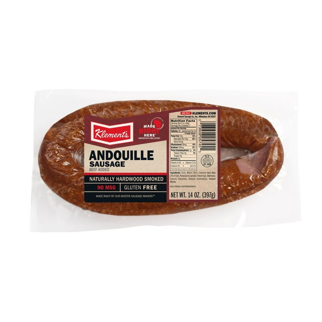 Klement's Andouille Sausage, 14 oz Link