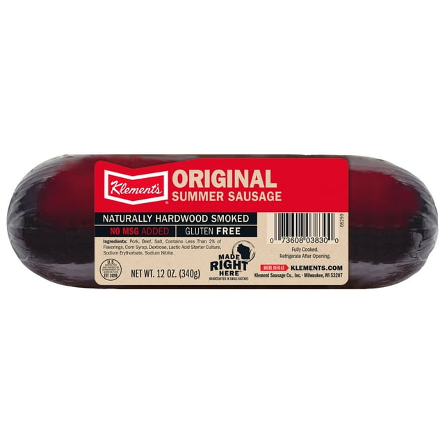 Klement's Original Summer Sausage, 12 oz