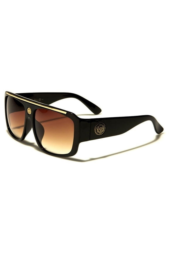 Flat Top Hip Hop Rapper Retro Aviator Sunglasses