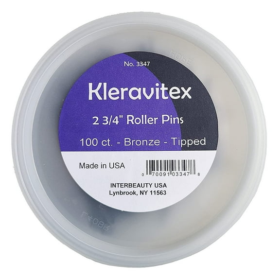 Kleravitex 2.75" BRONZE Jumbo Bobby Hair Pins - BRONZE Tipped Flat Style Pins for Women - Perfect For Rollers - Hair Pins for Wedding & Party Styling - Suitable for ALL Hair Types, 100 pieces Tub...