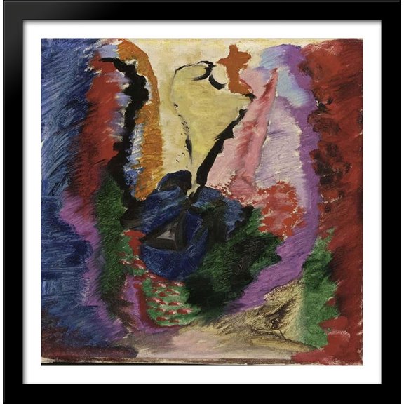 Kleurstudie 28x28 Large Black Wood Framed Print Art by Jacoba van Heemskerck