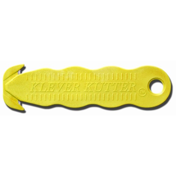 Klever Innovations KCJ-1Y Safety Cutter, Advanced Plastic Polymers, 4-5/8, Yellow (Pack of 10)