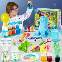 Klever Kits 60 Science Kits For Kids Age 8-12 5-7, Experiment Kits With Lab Coat Scientist Costume , birthday Gift For Kids