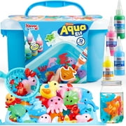 Klever Kits Magic Water Elf Toy Kit, Aqua Fairy Water Toy with 10 Magic Gels, 12 Sea Creature Molds, Creativity DIY Craft Christmas Birthday Gift for Kids Age 3+